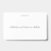 Kurzer Name oder anderer Text mit Monogramm | Grad Ausweis (Back)