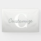 Kurzer Name oder anderer Text mit Monogramm | Grad Banner (Horizontal)