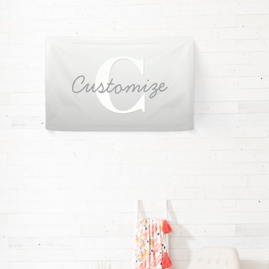 Kurzer Name oder anderer Text mit Monogramm | Grad Banner (InSitu)