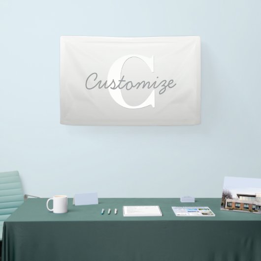 Kurzer Name oder anderer Text mit Monogramm | Grad Banner (Messe)
