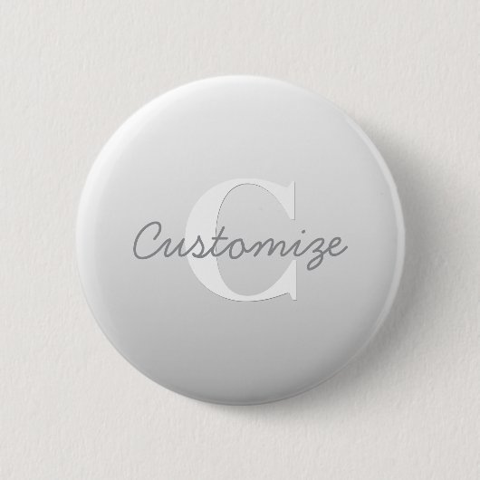 Kurzer Name oder anderer Text mit Monogramm | Grad Button (Vorderseite)