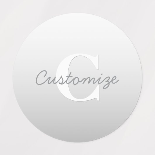 Kurzer Name oder anderer Text mit Monogramm | Grad Etiketten (Design 1)