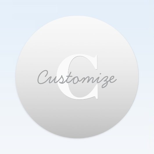 Kurzer Name oder anderer Text mit Monogramm | Grad Etiketten