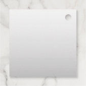 Kurzer Name oder anderer Text mit Monogramm | Grad Geschenkanhänger (Rückseite)