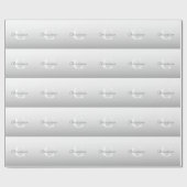 Kurzer Name oder anderer Text mit Monogramm | Grad Geschenkpapier (Flach)