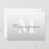Kurzer Name oder anderer Text mit Monogramm | Grad Postkarte (Vorne/Hinten)
