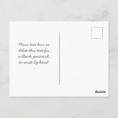 Kurzer Name oder anderer Text mit Monogramm | Grad Postkarte (Rückseite)