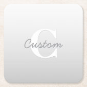 Kurzer Name oder anderer Text mit Monogramm | Grad Rechteckiger Pappuntersetzer (Vorderseite)