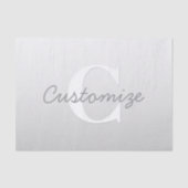 Kurzer Name oder anderer Text mit Monogramm | Grad Seidenpapier (Vorderseite)