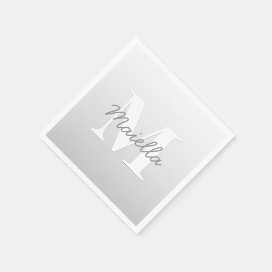 Kurzer Name oder anderer Text mit Monogramm | Grad Serviette (Ecke)