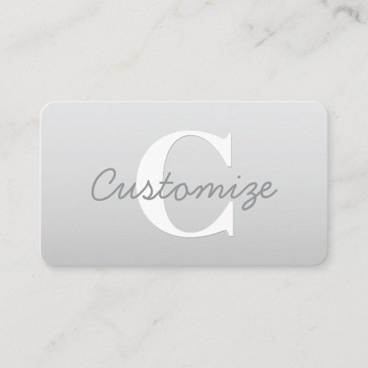 Kurzer Name oder anderer Text mit Monogramm | Grad Visitenkarte (Vorderseite)