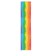 Kurzer Rainbow Colors LGBT Prix Table Runner Kurzer Tischläufer (Vorderseite)
