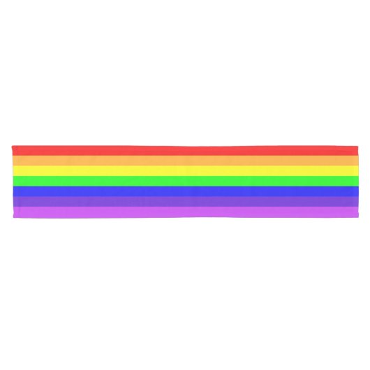 Kurzer Rainbow Strips Tischläufer (Horizontal)