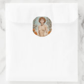 Kurzer Roter Kopf V1 Mucha Art Runder Aufkleber (Tasche)