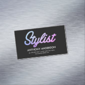 Kurzer Stylist groß / rosa Magnetische Visitenkarte (Beispiel)