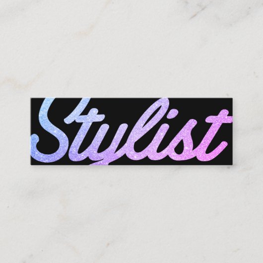 Kurzer Stylist groß / rosa Mini Visitenkarte (Vorderseite)