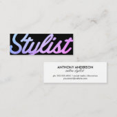 Kurzer Stylist groß / rosa Mini Visitenkarte (Vorne/Hinten)