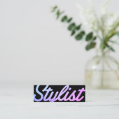 Kurzer Stylist groß / rosa Mini Visitenkarte (Stehend Vorderseite)