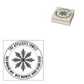 Kurzer Text Snowflake Wintername und Adresse Gummistempel (Stempel)