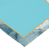 Kurzer Tischläufer aus blauem und goldglattem Marm (Ecke)