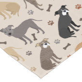 Kurzer Tischläufer für Pitbulpaws und Knochen (Ecke)