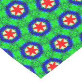 Kurzer Tischläufer in Grün, Rot und Blau-Sternen-M (Ecke)