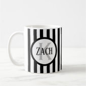 Kurzer Vorlagenname Striped Black C00 Kaffeetasse (Links)