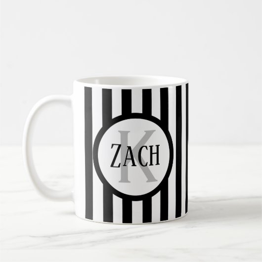 Kurzer Vorlagenname Striped Black C00 Kaffeetasse (Links)