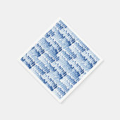 Kurzes Blaue Shibori-Aquarellmuster Serviette (Ecke)