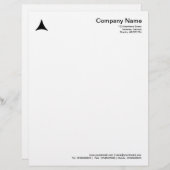 Kurzes Dreieck - Schwarz Briefkopf (Vorne/Hinten)