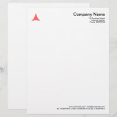 Kurzes Dreieck - Tropenrosa Briefkopf (Vorne/Hinten)