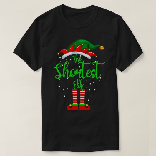 Kurzes Elf Matching Family Group Weihnachts-Party T-Shirt (Design vorne)