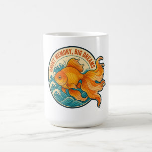 Kurzes Gedächtnis Große Träume Vintage Goldfisch Kaffeetasse