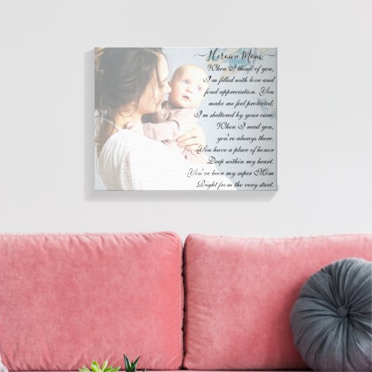 Kurzes Gedicht und überlagertes horizontales Foto Leinwanddruck (Insitu (Wohnzimmer))