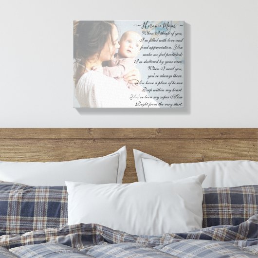 Kurzes Gedicht und überlagertes horizontales Foto Leinwanddruck (Insitu (Schlafzimmer))