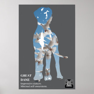 Kurzes Great Dane Plakat