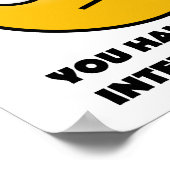 Kurzes interessantes Span Funny Poster (Ecke)