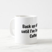 kurzes Kaffeetrinken Kaffeetasse (Vorderseite Links)