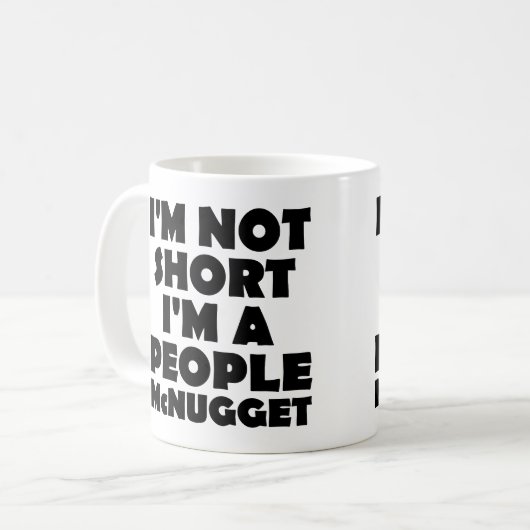 Kurzes Leute-Nugget-lustige Tasse oder Reise-Tasse (Vorderseite Links)