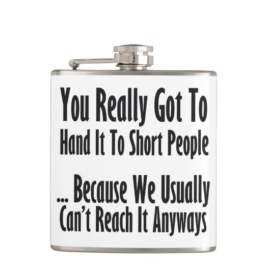 Kurzes Leute-Zitat Flachmann (Vorderseite)