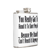 Kurzes Leute-Zitat Flachmann (Rechts)