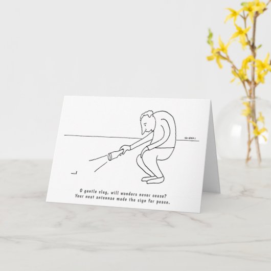 Kurzes, lustiges Rhymgedicht Slug Geburtstag Karte (Gelbe Blume)