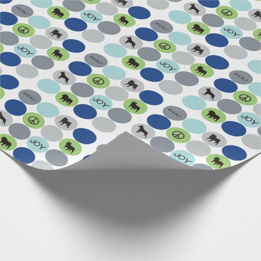 Kurzes Nasen-Verpackungs-Papier - Blau Geschenkpapier (Ecke)