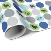 Kurzes Nasen-Verpackungs-Papier - Blau Geschenkpapier (Rolleneckpunkt)