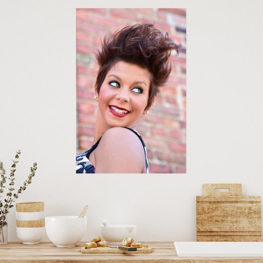 Kurzes Rocker Cut Salon Poster (Küche)