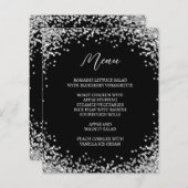 Kurzes Schwarzes Menü des Silver Glitzer (Vorne/Hinten)