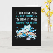 kurzes Schwimmangebot, wenn Sie denken, Ihr Sport Karte (Gelbe Blume)