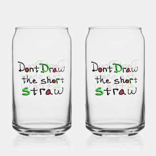 Kurzes Strohhalm Glas