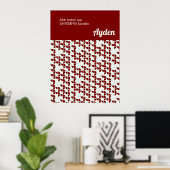 KURZFRISTIG DAUERHAFTES Retro-Weißes Kinderzimmer Poster (Heimbüro)