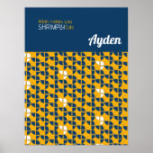 KURZFRISTIG Niedliches blaugelbes Kinderzimmer Poster (Vorne)